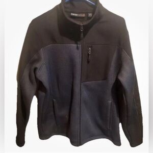 Swiss Tech Jacket Medium Blue Solid Lines Softshell Long Sleeve Full Zipper